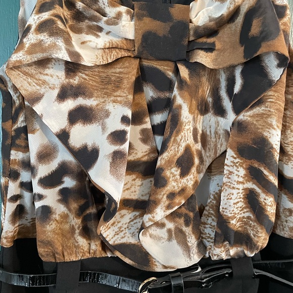 Alyx Animal Print Sheath Dress Size 4p - Picture 4 of 5